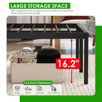 Base de cama de plataforma metálica alta de 18 pulgadas