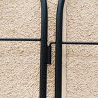 Paquete de 2 celosías metálicas de jardín de 180x50 cm - Inoxidables, negras, para plantas trepadoras y flores de exterior