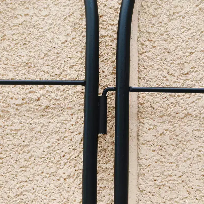Paquete de 2 celosías metálicas de jardín de 180x50 cm - Inoxidables, negras, para plantas trepadoras y flores de exterior