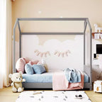 Cama de terciopelo tamaño matrimonial de madera color gris