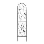 Paquete de 2 celosías de metal para jardín de 71 x 19.7 pulgadas - Inoxidables, con decoración de libélula negra, para plantas trepadoras y flores de exterior