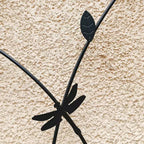 Paquete de 2 celosías de metal para jardín de 71 x 19.7 pulgadas - Inoxidables, con decoración de libélula negra, para plantas trepadoras y flores de exterior