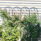Paquete de 2 celosías de metal para jardín de 71 x 19.7 pulgadas - Inoxidables, con decoración de libélula negra, para plantas trepadoras y flores de exterior