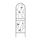 Paquete de 2 celosías de metal para jardín de 71 x 19.7 pulgadas - Inoxidables, con decoración de libélula negra, para plantas trepadoras y flores de exterior