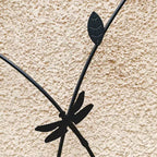 Paquete de 2 celosías de metal para jardín de 71 x 19.7 pulgadas - Inoxidables, con decoración de libélula negra, para plantas trepadoras y flores de exterior