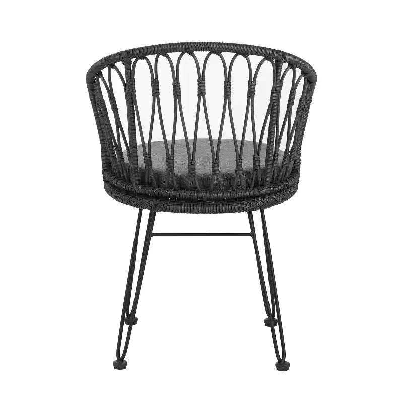 Juego de 2 sillas con 2 cojines grises, asientos cómodos para sala de estar y comedor