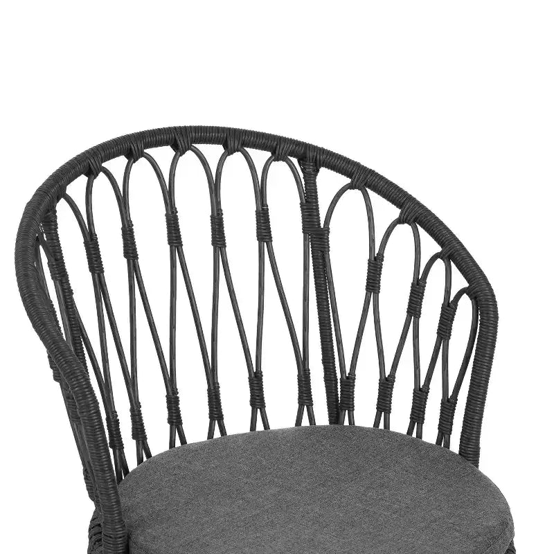 Juego de 2 sillas con 2 cojines grises, asientos cómodos para sala de estar y comedor