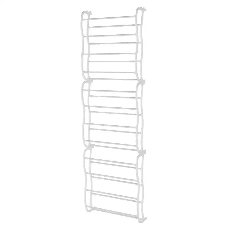 Zapateros de hierro blanco de 12 niveles y 50 cm de ancho