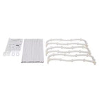 Zapateros de hierro blanco de 12 niveles y 50 cm de ancho