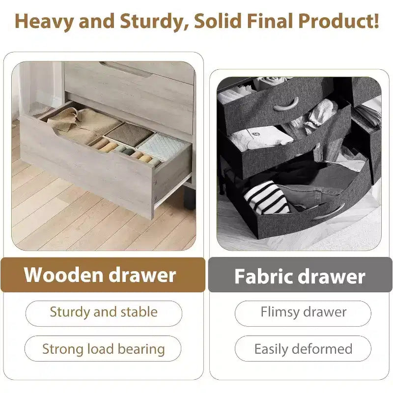 4 Cómodas para dormitorio, Cómoda alta de 41.7 pulgadas, Armario de cajones vertical independiente con almacenamiento, Cajonera de madera para sala de estar, pasillo