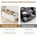 4 Cómodas para dormitorio, Cómoda alta de 41.7 pulgadas, Armario de cajones vertical independiente con almacenamiento, Cajonera de madera para sala de estar, pasillo