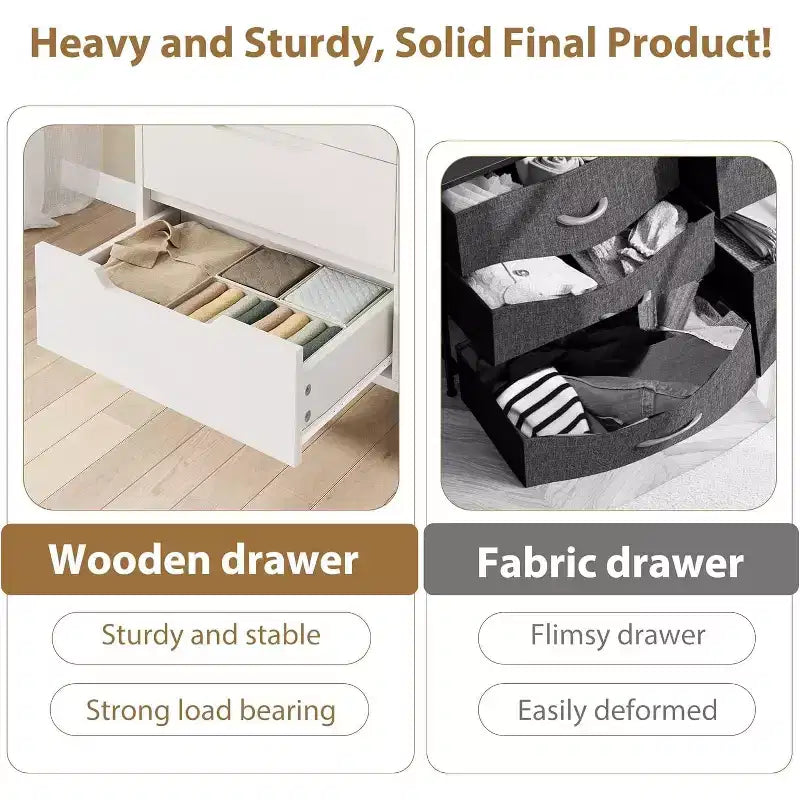 4 Cómodas para dormitorio, Cómoda alta de 41.7 pulgadas, Armario de cajones vertical independiente con almacenamiento, Cajonera de madera para sala de estar, pasillo