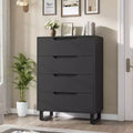 4 Dresser for Bedroom, 41.7 Tall Dresser, Freestanding Vertical Drawer Cabinet with Storage, Wooden Closet Storage Chest for Living Room, Hallway
