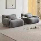Sofá seccional Peacock de tela bouclé modular y espuma viscoelástica comprimida