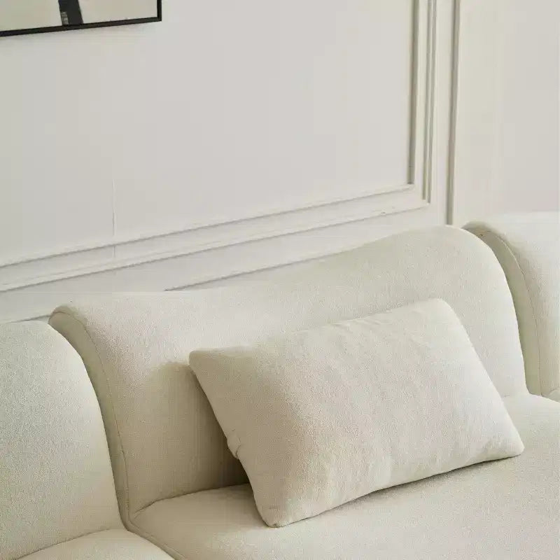 Sofá seccional Peacock de tela bouclé modular y espuma viscoelástica comprimida