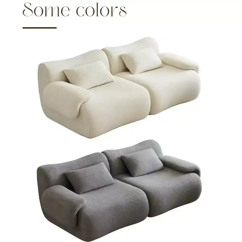 Sofá seccional Peacock de tela bouclé modular y espuma viscoelástica comprimida
