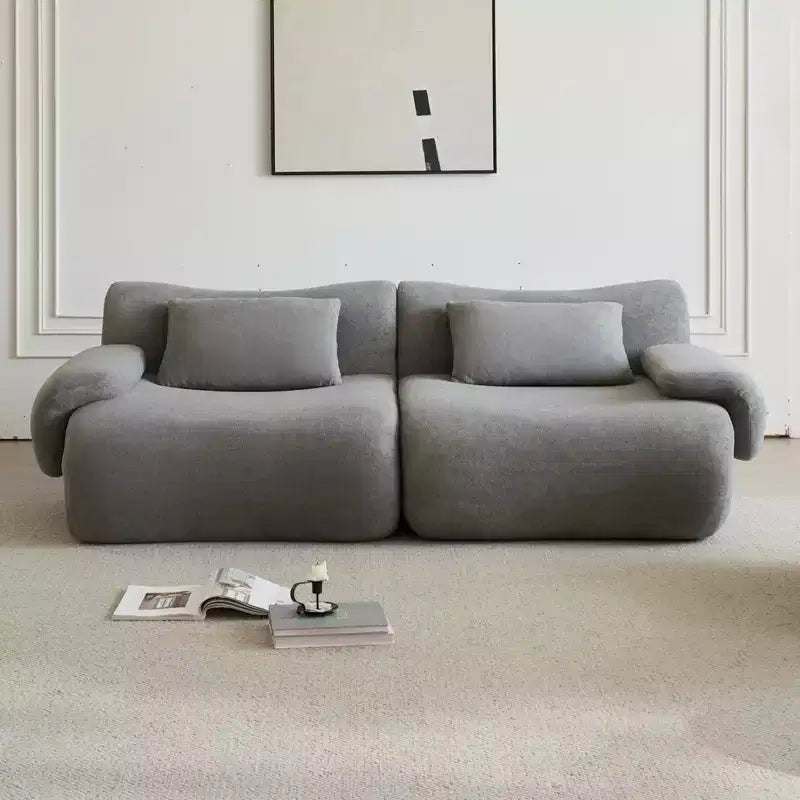 Sofá seccional Peacock de tela bouclé modular y espuma viscoelástica comprimida