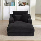 Sofá comprimido de un solo asiento de gran tamaño con portavasos y bolsillo, sillón reclinable de pana con doble capa sintética, fundas lavables, capacidad de 136 kg