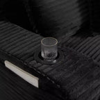 Sofá comprimido de un solo asiento de gran tamaño con portavasos y bolsillo, sillón reclinable de pana con doble capa sintética, fundas lavables, capacidad de 136 kg