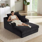 Sofá comprimido de un solo asiento de gran tamaño con portavasos y bolsillo, sillón reclinable de pana con doble capa sintética, fundas lavables, capacidad de 136 kg