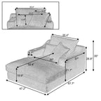 Sofá comprimido de un solo asiento de gran tamaño con portavasos y bolsillo, sillón reclinable de pana con doble capa sintética, fundas lavables, capacidad de 136 kg