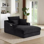 Sofá comprimido de un solo asiento de gran tamaño con portavasos y bolsillo, sillón reclinable de pana con doble capa sintética, fundas lavables, capacidad de 136 kg