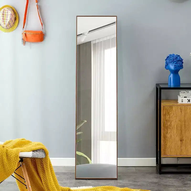 Espejo de cuerpo entero montado en la pared de 58 x 15 pulgadas, espejo decorativo rectangular sin marco para dormitorio, baño, sala de estar