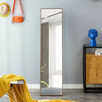 Espejo de cuerpo entero montado en la pared de 58 x 15 pulgadas, espejo decorativo rectangular sin marco para dormitorio, baño, sala de estar