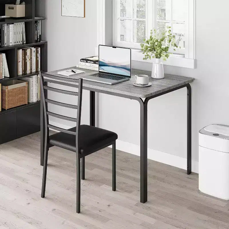 Juego de mesa de cocina para 5 personas, juego de mesa de comedor de madera de 4 piezas con 4 sillas para espacios pequeños, juego de comedor pequeño moderno de altura de mostrador para cocina