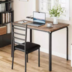Juego de mesa de cocina para 5 personas, juego de mesa de comedor de madera de 4 piezas con 4 sillas para espacios pequeños, juego de comedor pequeño moderno de altura de mostrador para cocina