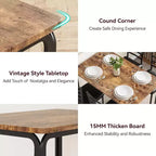 Juego de mesa de cocina para 5 personas, juego de mesa de comedor de madera de 4 piezas con 4 sillas para espacios pequeños, juego de comedor pequeño moderno de altura de mostrador para cocina