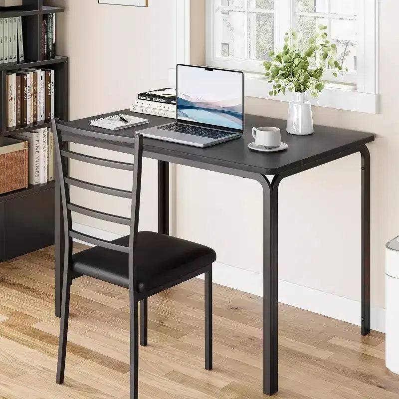 Juego de mesa de cocina para 5 personas, juego de mesa de comedor de madera de 4 piezas con 4 sillas para espacios pequeños, juego de comedor pequeño moderno de altura de mostrador para cocina