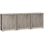 32.68 Fluted Buffet Sideboard Cabinet, Modern Wood Credenza with Doors & Shelves for Living Room, Kitchen, Dining Room, Hallway