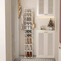 Tree City - 62'' Tall 10-Tier Slim Shoe Rack with Side Hooks for Entryway, Bedroom & Closet,Holds 10-20 Pairs