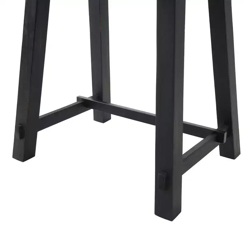Escritorio Pequeño Adam de Madera Maciza de 32" Rústico Natural: Patas de Caballete Industriales, Superficie de Pino