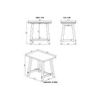 Escritorio Pequeño Adam de Madera Maciza de 32" Rústico Natural: Patas de Caballete Industriales, Superficie de Pino