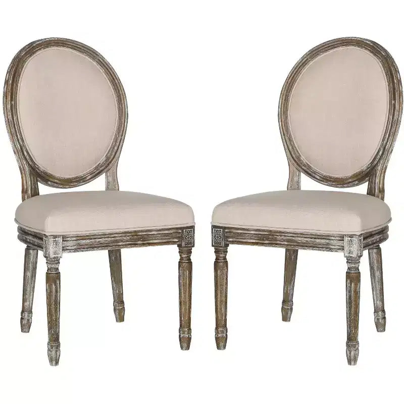 Holloway 19 H French Brasserie Oval Side Chair (Set of 2) - FOX6228 - Safavieh Couture