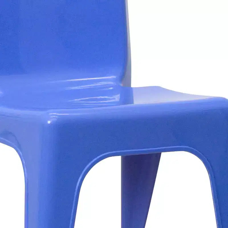 Paquete de 2 sillas escolares de plástico apilables con asa de transporte y 11 alturas de asiento