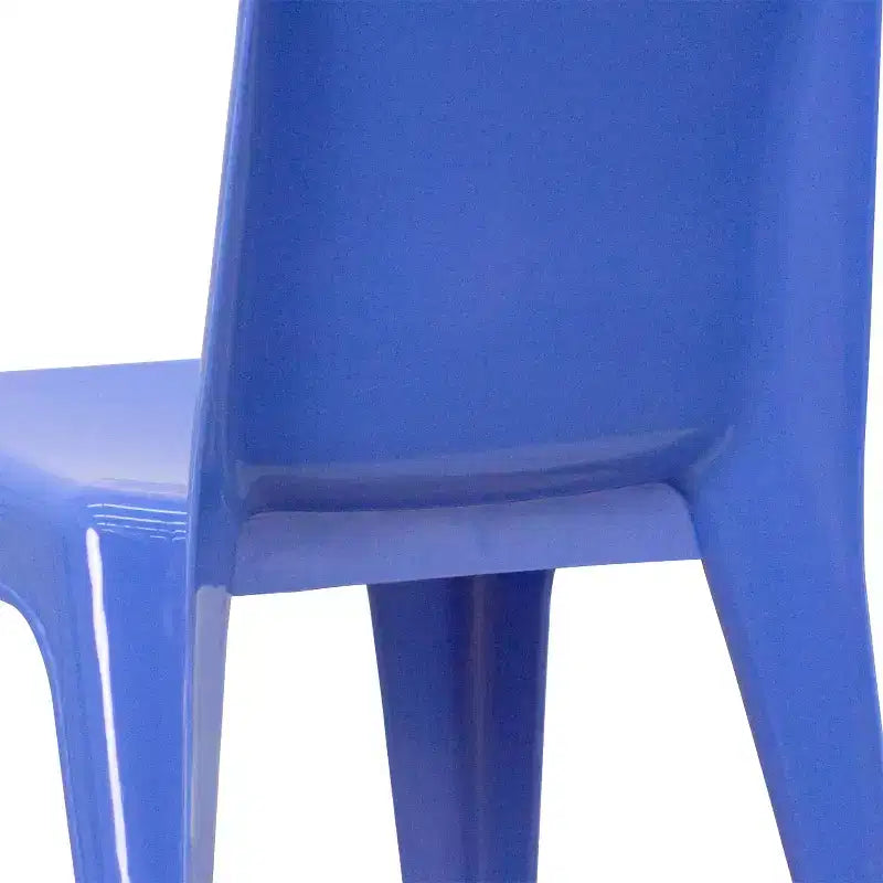 Paquete de 2 sillas escolares de plástico apilables con asa de transporte y 11 alturas de asiento