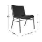 Silla apilable HERCULES Series para personas grandes y altas con capacidad de 1000 lb.