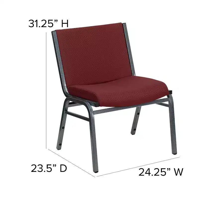 Silla apilable HERCULES Series para personas grandes y altas con capacidad de 1000 lb.