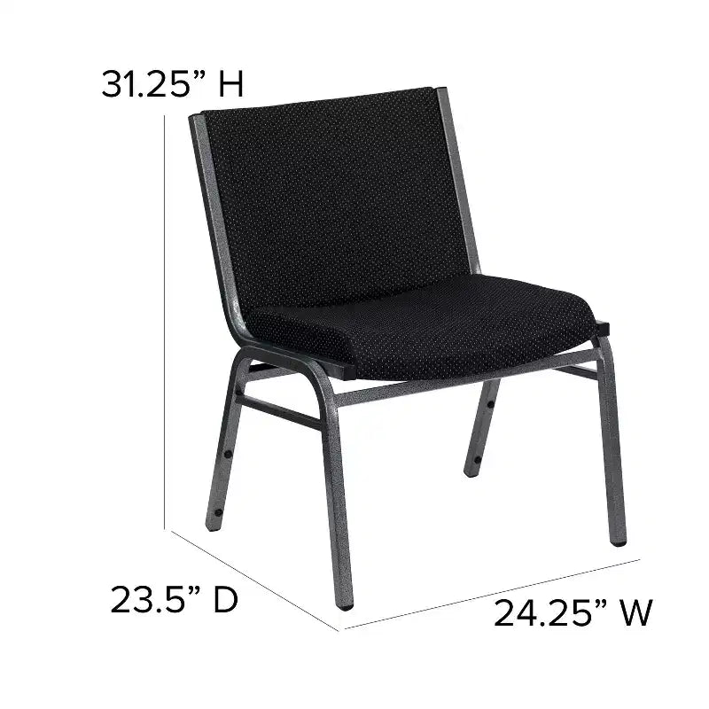 Silla apilable HERCULES Series para personas grandes y altas con capacidad de 1000 lb.