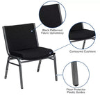 Silla apilable HERCULES Series para personas grandes y altas con capacidad de 1000 lb.