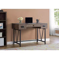 Monarch Specialties Laptop Table with Drawers-Industrial Style-Metal Legs Computer Desk Home & Office, 48 L, Brown Reclaimed Wood Look