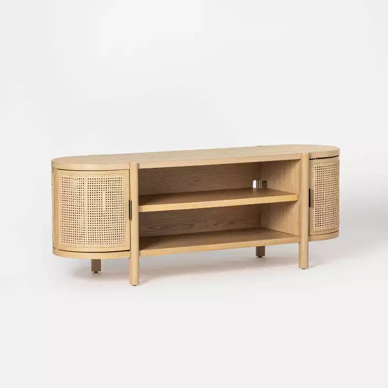 Portola Hills Caned Door TV Stand for TVs up to 60 - Threshold designed with Studio McGee