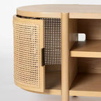 Mueble de TV con puertas de caña para televisores de hasta 60 pulgadas