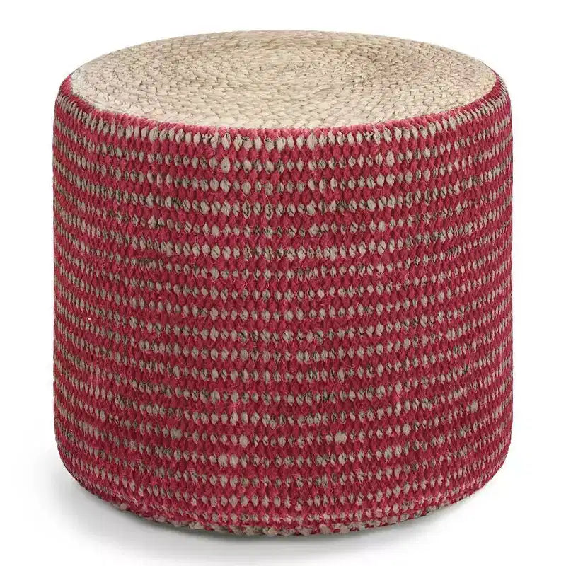 Jordi Round Braided Pouf - WyndenHall